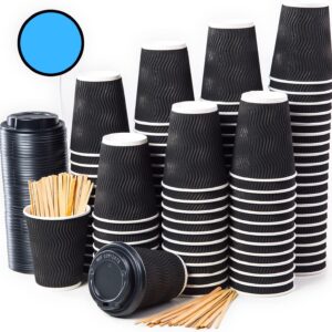 Black Ripple coffee Cups